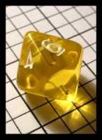 Dice : Dice - 10D - Yellow Transparent with White Numerals unknown mfg